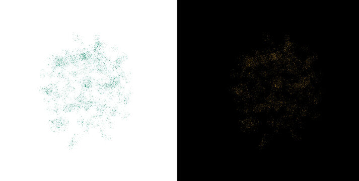 Golden glitter particle explosion with shimmering metallic dust elements ideal for luxury branding and holiday designs.