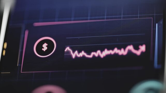 Magenta currency chart trends upward through volatile movement