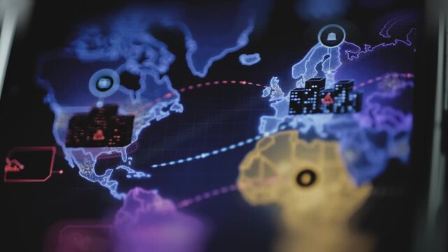 Global network map connects warning sites across continents