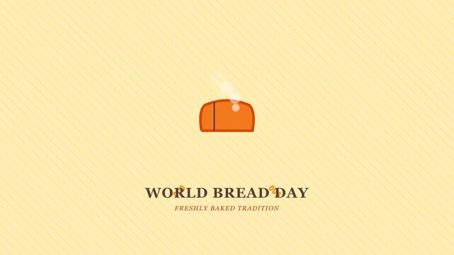 Bread Baking Animation Showing Oven Heat and Fresh Steaming Loaf