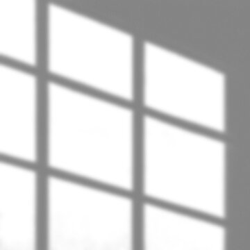 square shadow overlay window four panes frame sunlight light minimal geometric interior mockup effect isolated transparent texture background