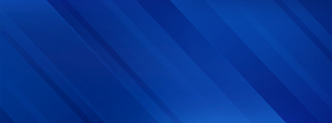 Obraz premium Abstract royal blue vector background with dynamic diagonal stripes, soft light gradient glow, modern geometric banner layout for website wallpaper