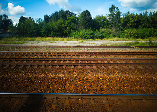 Countryside railway transportation background