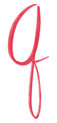 Letter Q cursive typography png font © Rawpixel.com