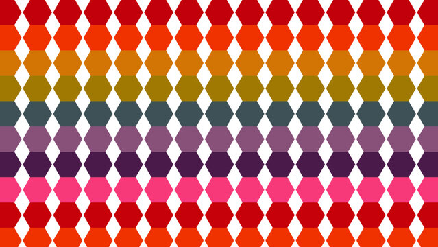 Colorful Geometric Pattern Background with Rainbow Gradient Diamond Shapes for Fabric and Wallpaper Design
