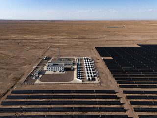 solar power storage station in the desert © zhu difeng