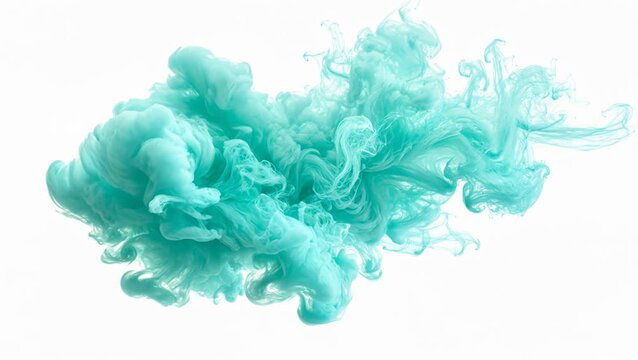 blue ink cloud in water liquid splashes abstract background