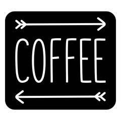 Obraz premium Coffee drink badge cut out