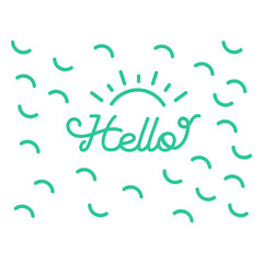Hello quote stroke © Vexels
