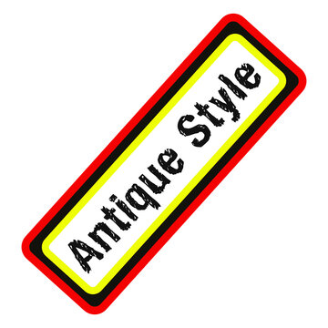 Antique style badge with vintage border design