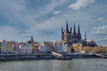 Fototapeta premium Cologne is a city in western Germany, built on the Rhine River 2,000 years ago. It is the cultural center of the region. Germany