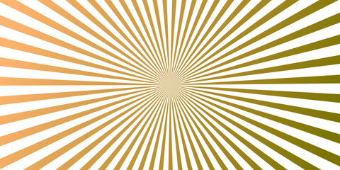 Fototapeta premium Abstract gold and olive sunburst background, converging lines radiating from the centre, ideal for book cover, product label and event backdrop.