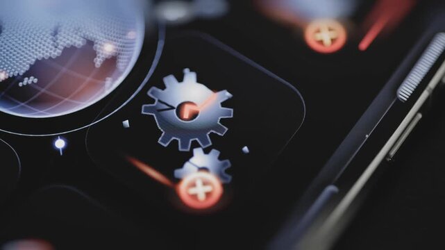 Damaged gear symbol represents interrupted global maintenance