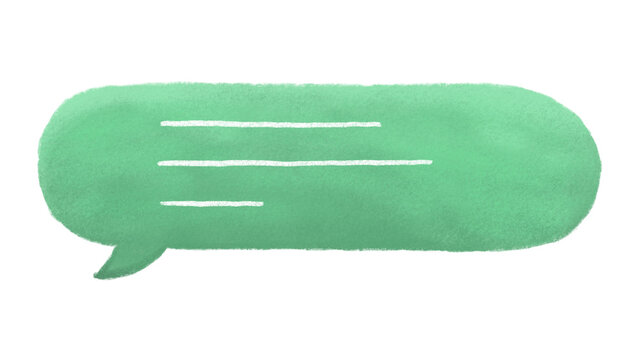 Speech bubble png, green design, transparent background