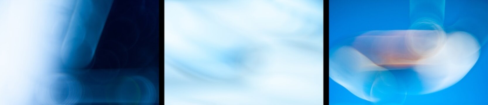 Different patterns of light and color in a blurred setting