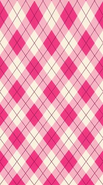 Pink argyle pattern fabric texture background
