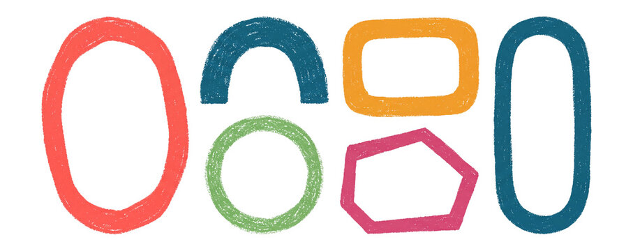 Colorful Crayon Frames for Playful Graphic Layouts