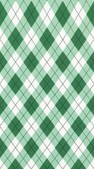 Green argyle pattern fabric texture background 