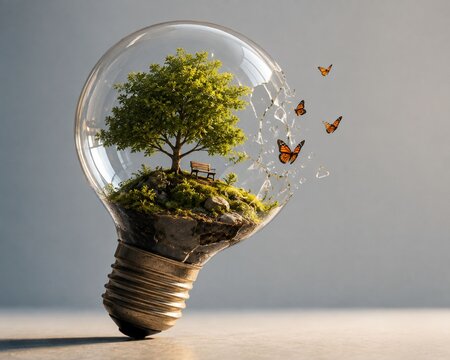 Nature Inside a Lightbulb