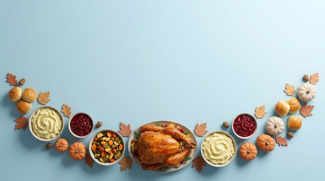 A vibrant and festive canadian thanksgiving feast beautifully arranged in a stunning three dimensional display celebrating gratitude and abundance with loved ones