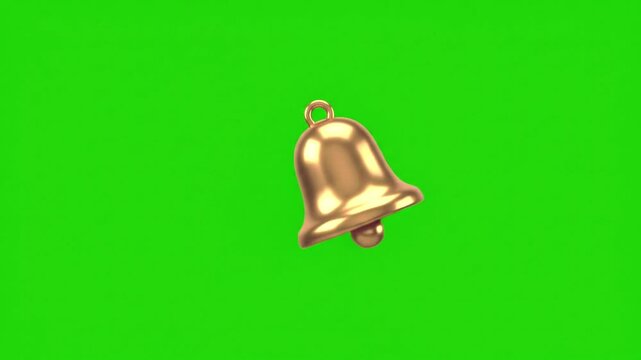 Golden Notification Bell Animation 🔔 | YouTube Notification Bell Green Screen | Animated Bell Ringing Effect | Subscribe & Notification Reminder | Chroma Key Green Screen Animation
