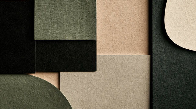 Abstract Geometric Paper Texture Background with Earth Tones