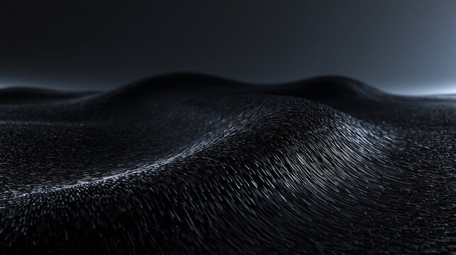 Abstract Black Futuristic Textured Wave Background