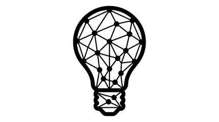 Obraz premium Abstract Geometric Light Bulb Idea Symbol.