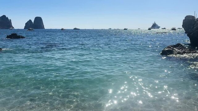 Marina Piccola bay waterfront, Capri island, Italy