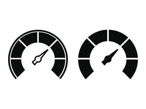 Speedometer icon set, gauge vector illustration