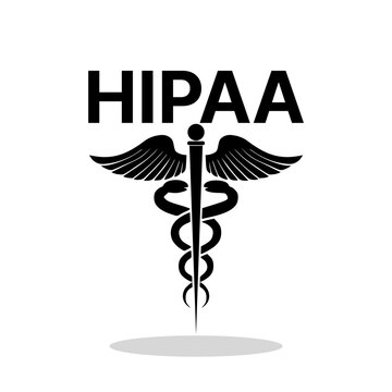 HIPAA sign icon with shadow