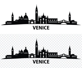 Fototapeta premium Venice italy city skyline silhouette