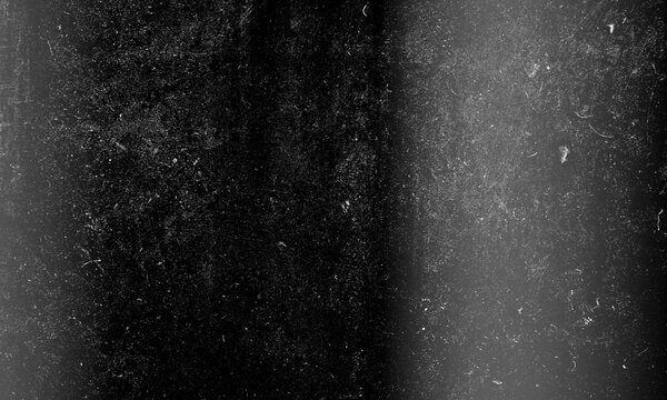 Dark grunge film texture overlay with scratches, dust, and grain for vintage photography effects Background