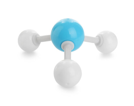 Chemical model of molecule isolated on white