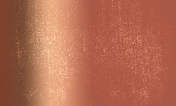 Luxurious rose gold metallic background texture with shiny gradient and subtle grunge overlay Background