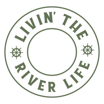 River life water activity quote badge