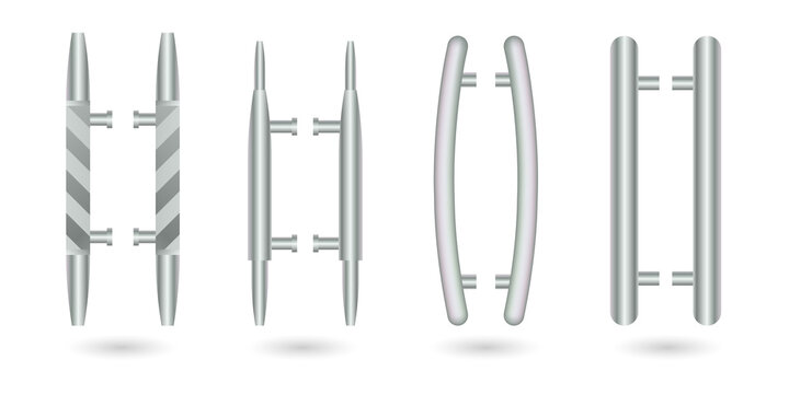 Silver metal cufflinks on a transparent background