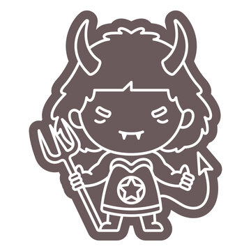 Cute devil cutout