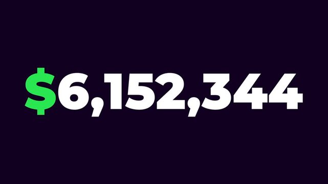 3D traffic cone animation representing a nine million dollar financial value