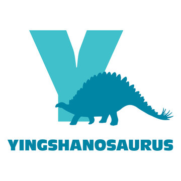 Dinosaur flat alphabet y