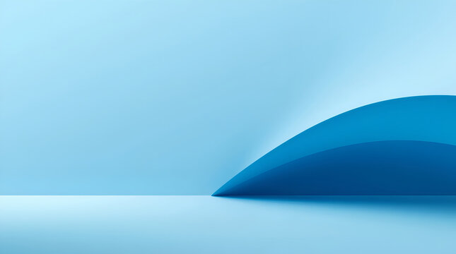 Futuristic abstract Blue gradient background with smooth light transitions