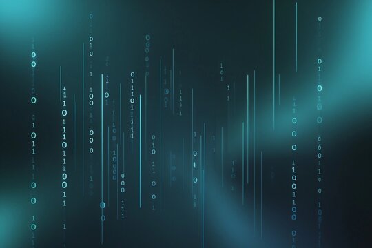 Abstract Digital Binary Code Data Stream Technology Background