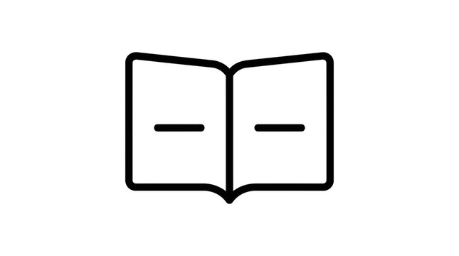 Open booklet icon vector