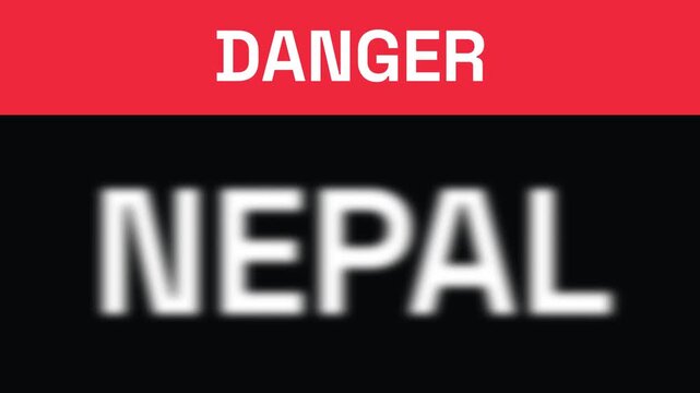 Danger in Nepal. Video 4k