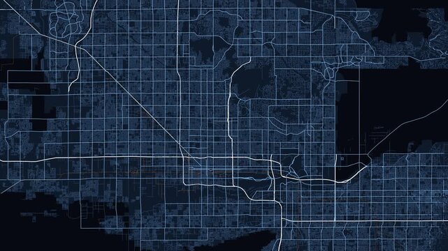 Phoenix Metro Arizona Street Map Motion Background Midnight Navy Grid