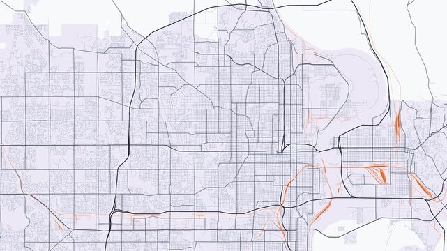 Omaha Metro Nebraska Street Map 4K Motion Background Minimalist Slate Grid