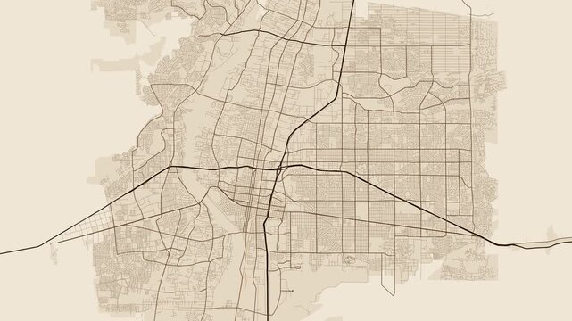 Albuquerque Metro New Mexico Street Map 4K Motion Background Antique Parchment Grid