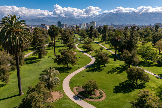 Wildlife passage connects urban parks in a city landscape