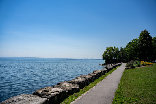 View of Sioux Lookout Park beside Lake Ontario in Burlington.