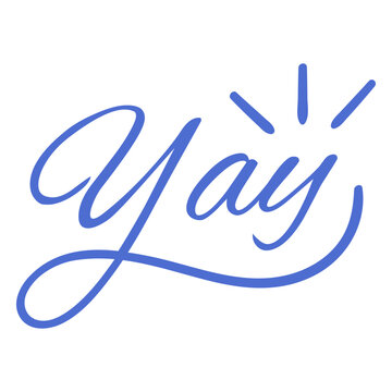 Yay word lettering